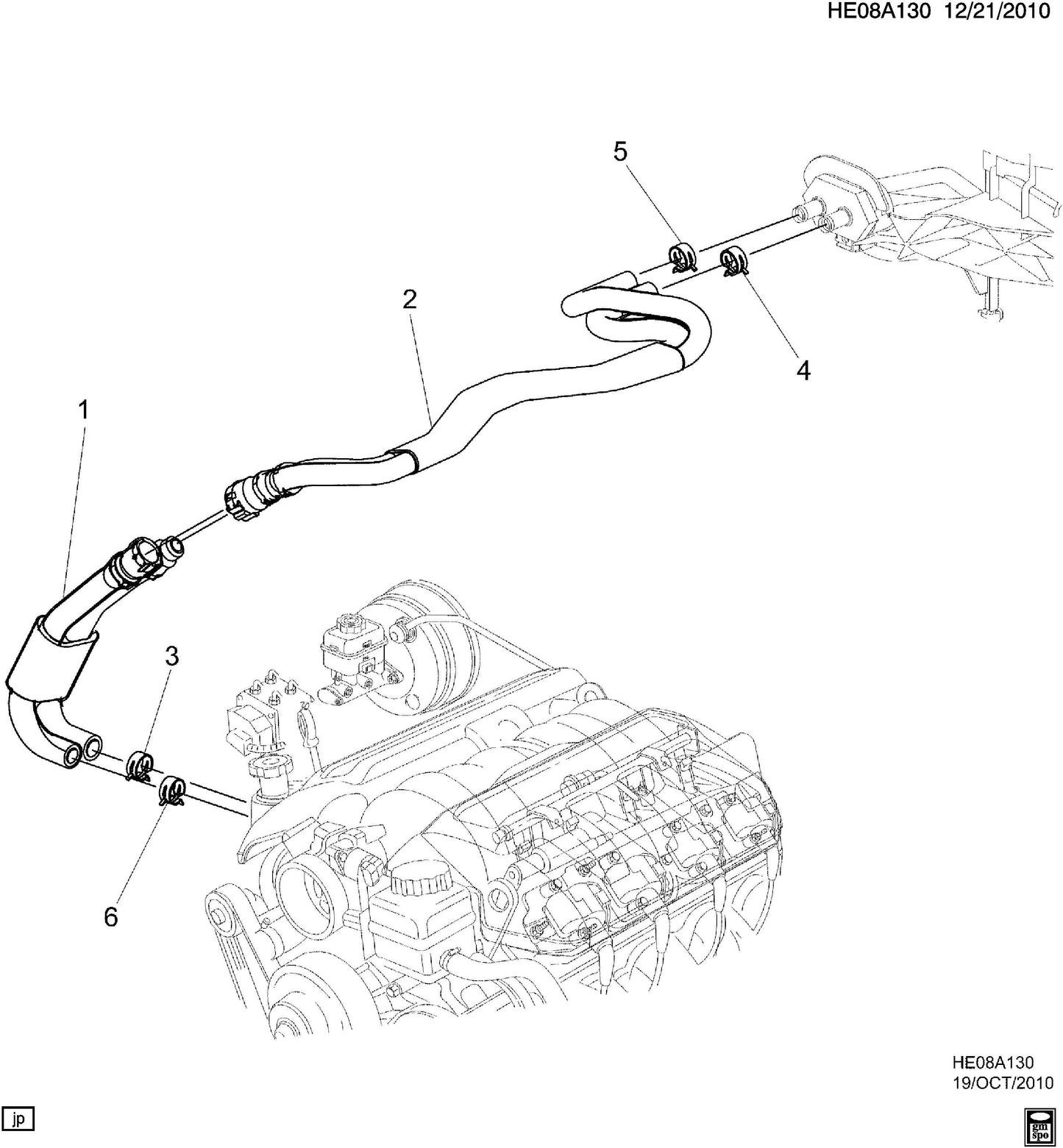 SS Short Heater Hose