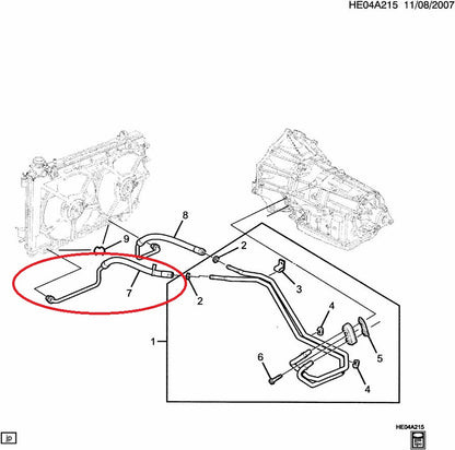 G8 Transmission Cooler Front Inlet Line