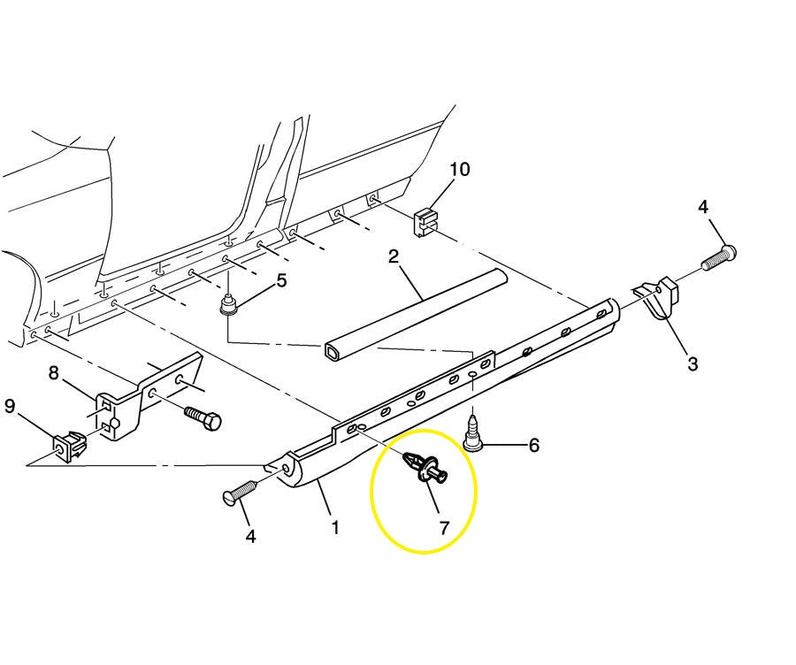 GTO Rocker Panel/Side Skirt Retainer