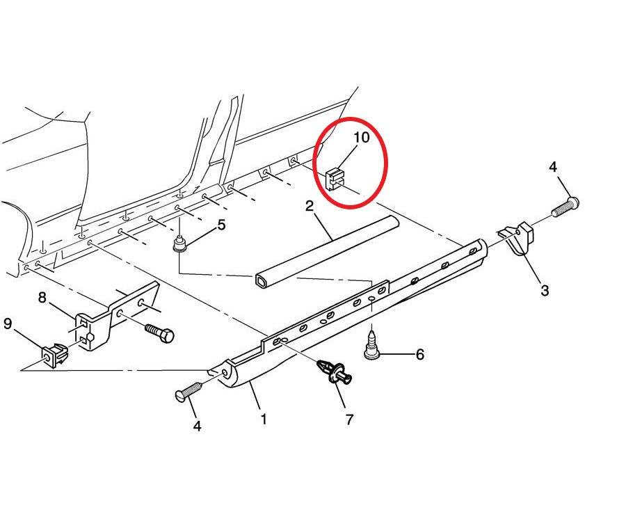 GTO Rocker Panel/Side Skirt Retainer Large