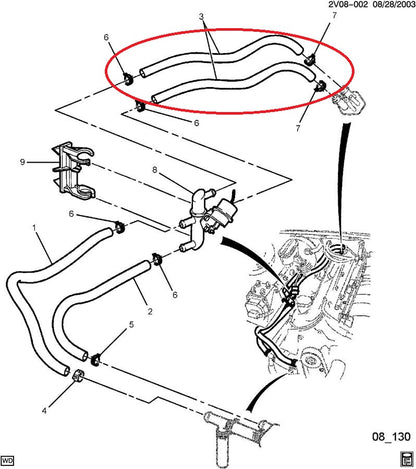 GTO 2004-2006 Heater Hoses (Heater Core To Valve)