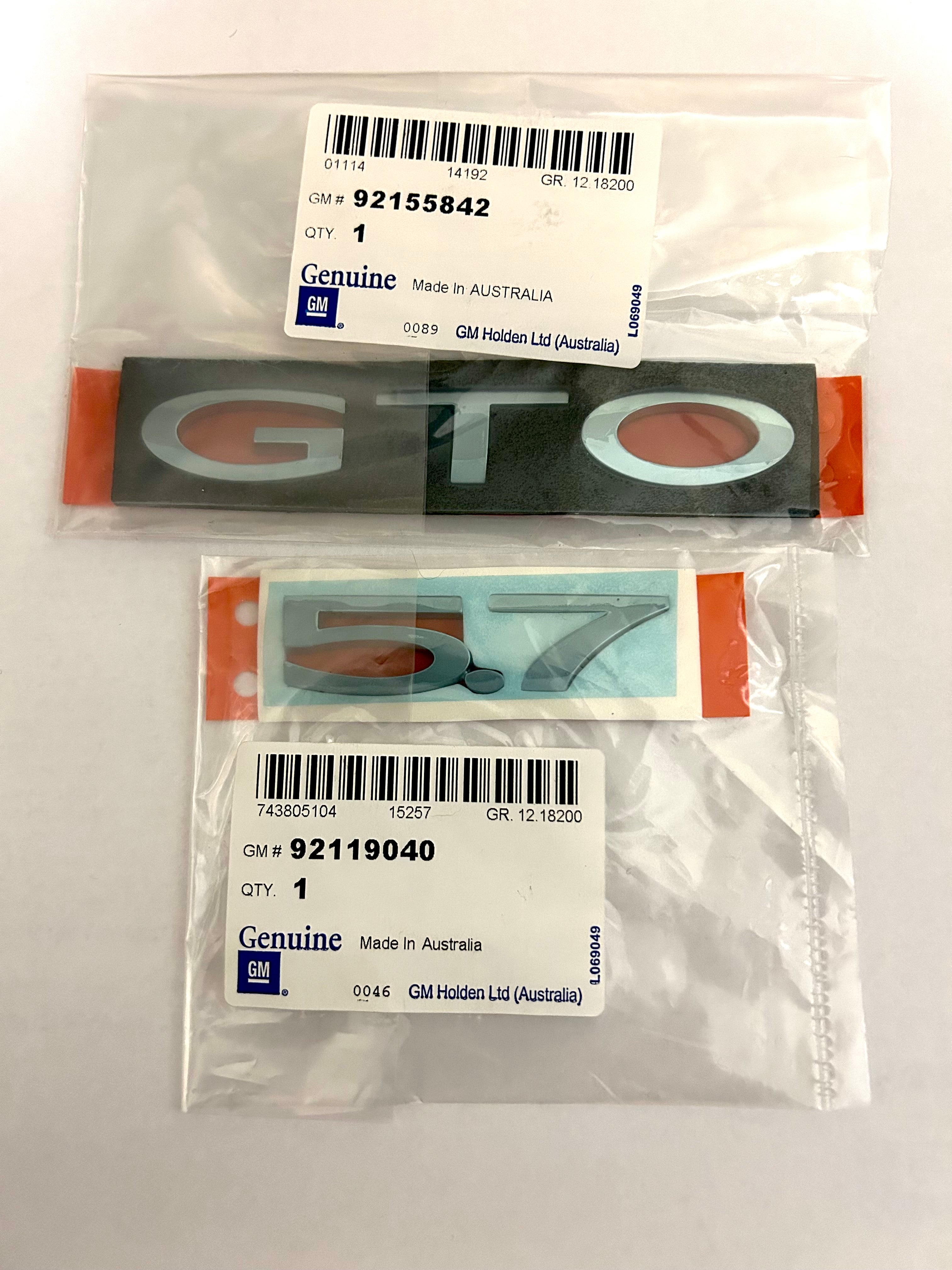 GTO 2004 Trunk Emblems "5.7" and "GTO"