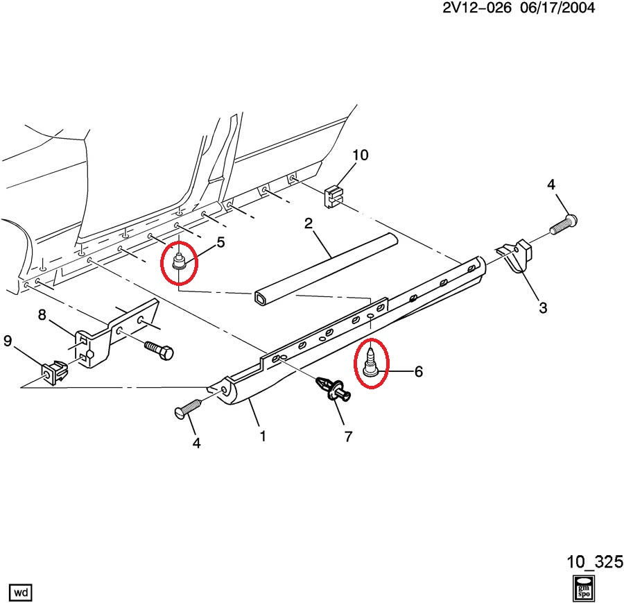 GTO Rocker Panel Screw and Retainer