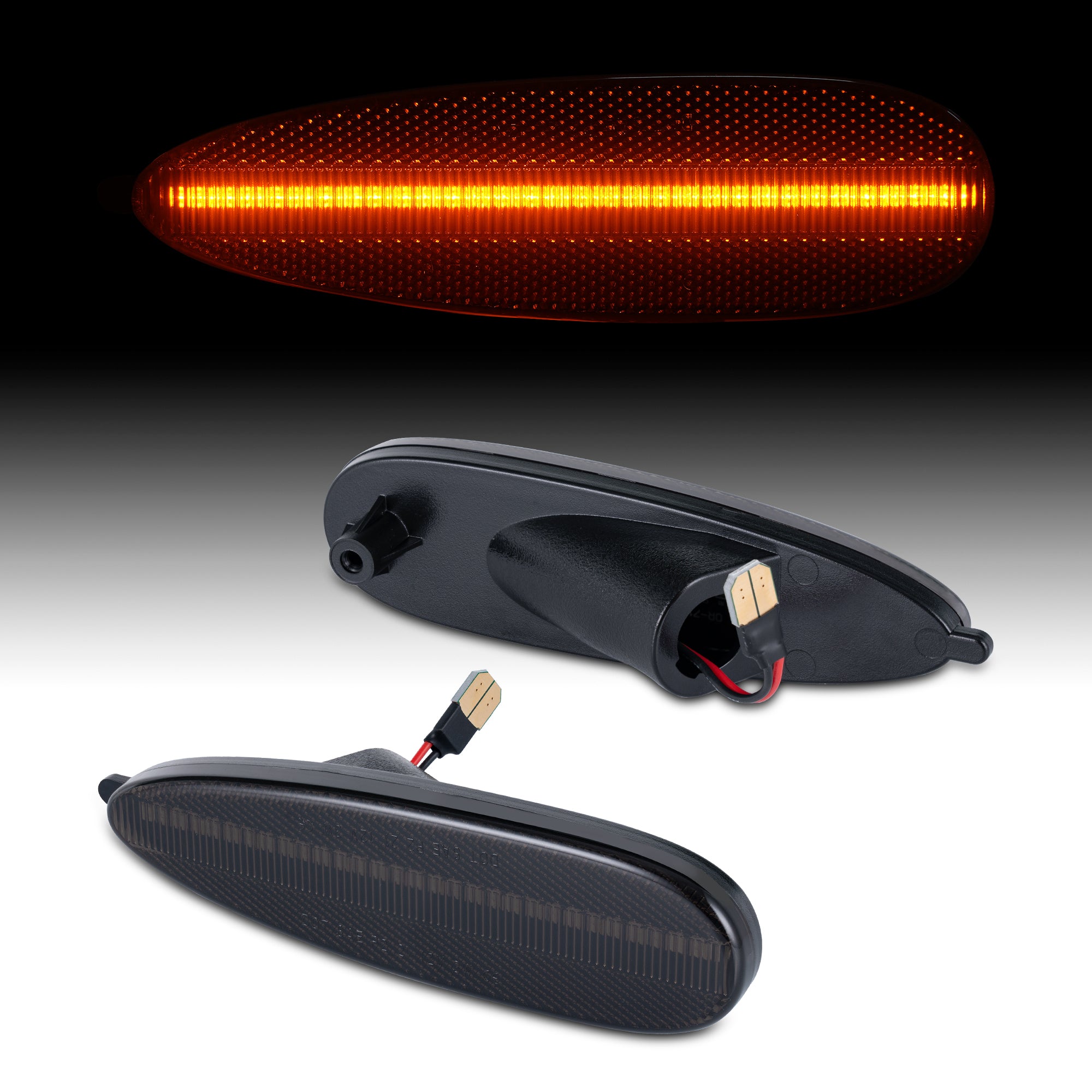 GTO LED Side Marker Lights Smoked/Amber LED.. Free Shipping