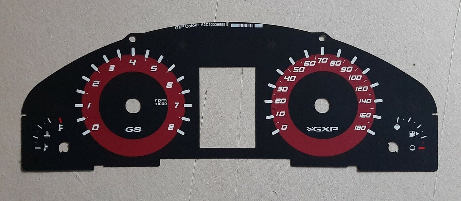 G8 GXP OEM Red Gauge Cluster Overlay