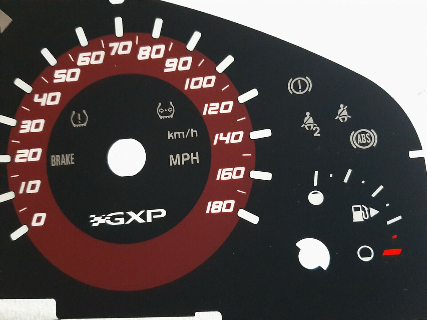 G8 GXP OEM Red Gauge Cluster Overlay